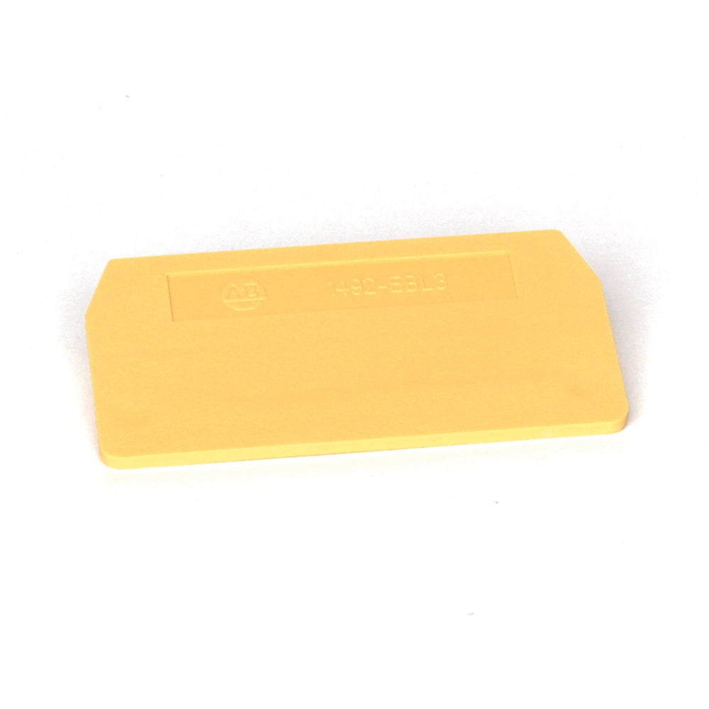 Allen-Bradley 1492-EBL3-Y | Yellow End Barrier for 1492-L3 Spring-Clamp Terminal Blocks Lot of 49