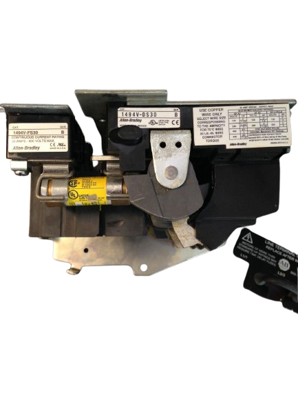 Allen-Bradley 1494V-FS30 Trailer Fuse Block Kit – 30A, 600V AC, 3-Pole, for Class J/H/R Fuses