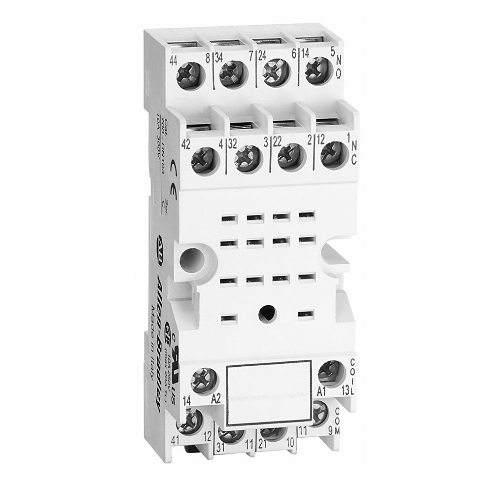 Allen-Bradley 700-HN103 Relay Socket – 14-Blade Miniature Base, 10A, 300V AC, Screw Terminal