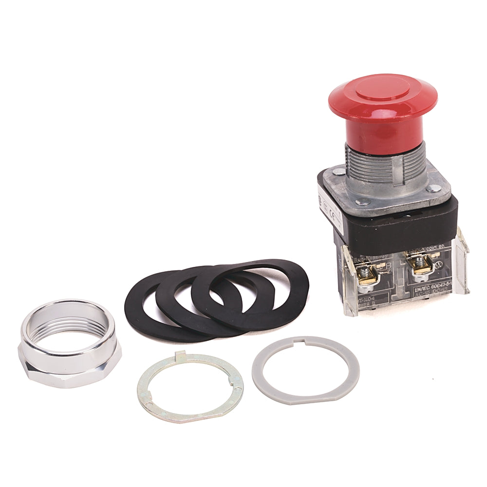 Allen-Bradley 800T-FX6D4 Push-Pull Operator – 30.5mm, 2-Position, Red Mushroom Head, 1 NCLB