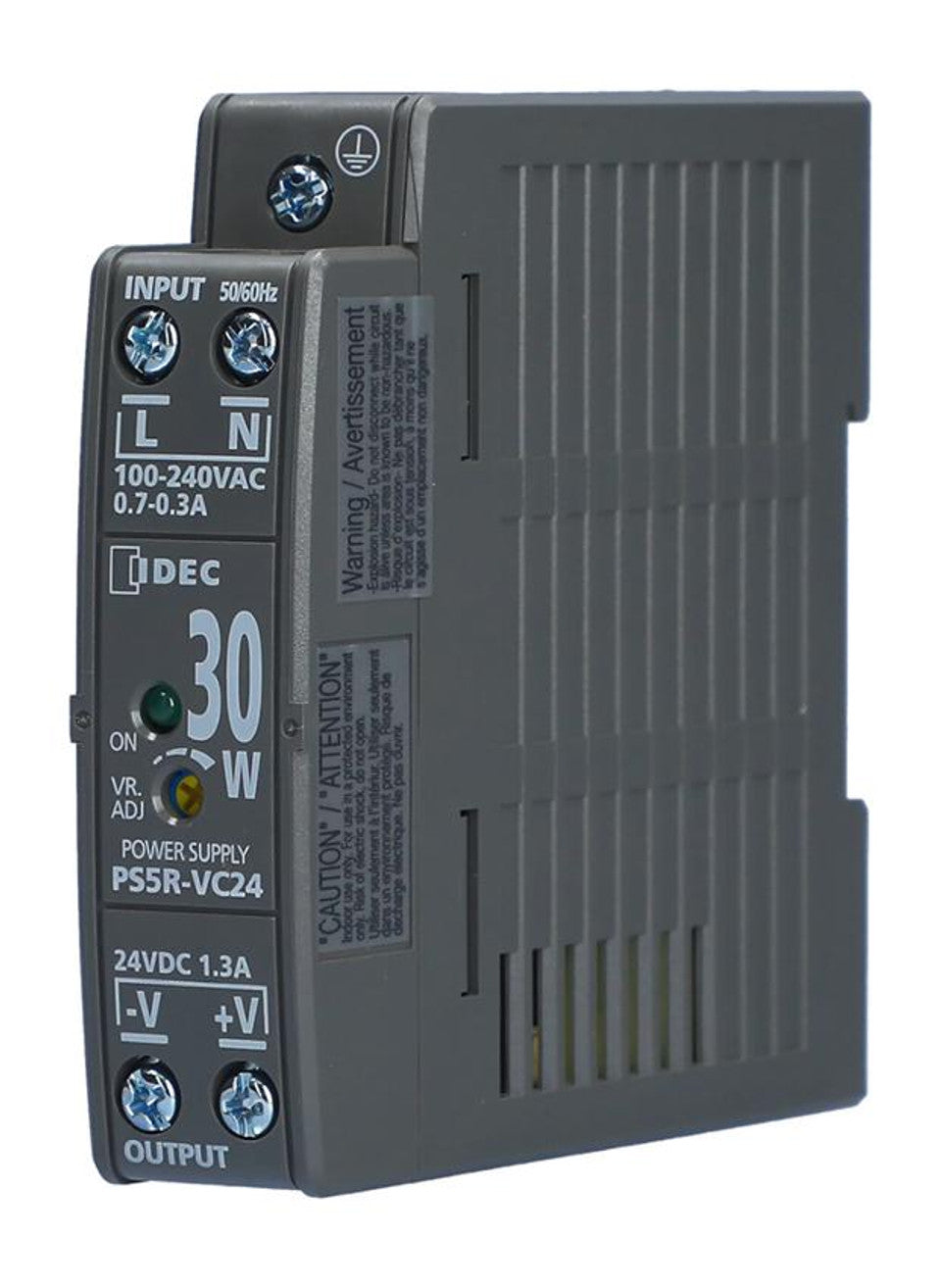 POWER SUPPLY, 30W 24VDC, 1A IDEC:PS5R-VC24