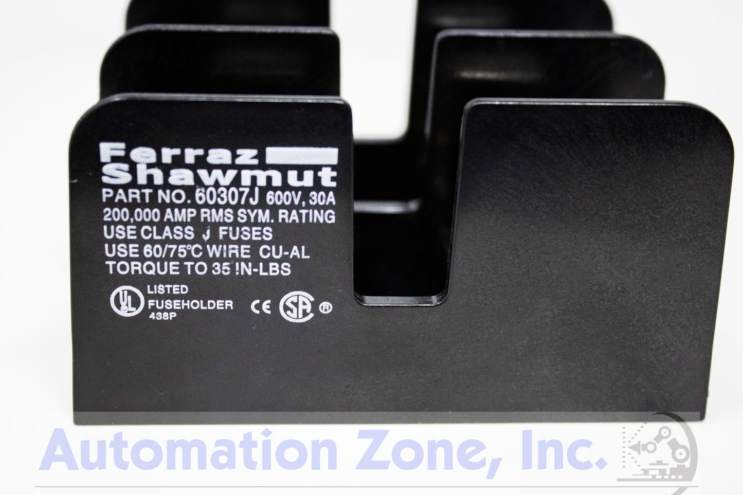 Ferraz Shawmut 60307J | 2-Pole Class J Fuse Block, 30A, 600V, Spring Reinforced Clips