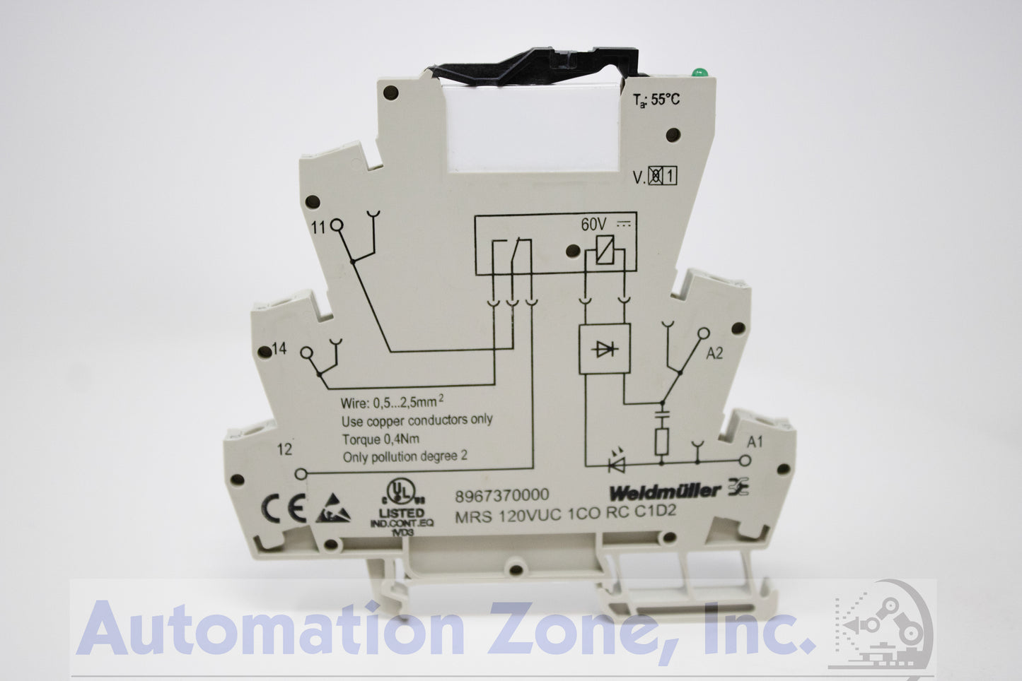 Lot of 4 Weidmuller 8967370000 | MICROSERIES MRS 120VUC 1CO RC C1D2 Relay Module | 120V AC/DC