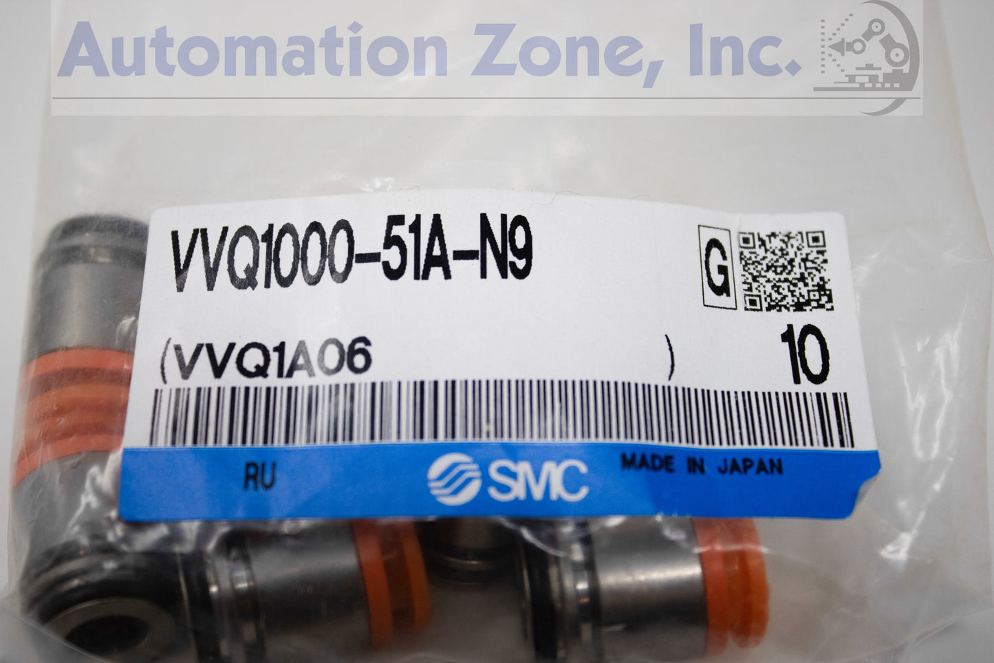 SMC VVQ1000-51A-N9 | One-Touch Cylinder Port Fitting for VQ1000/2000 Manifolds, 5/16" Tubing Lot of 9