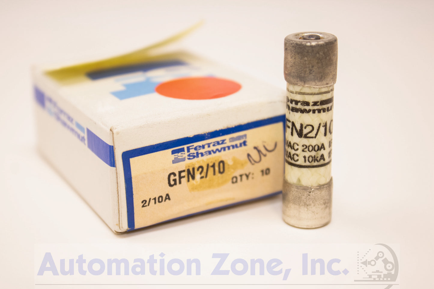 Mersen GFN2/10 Midget Pin-Indicating Fuse – 2/10A (0.2A), 250VAC, Time-Delay Pack of 10