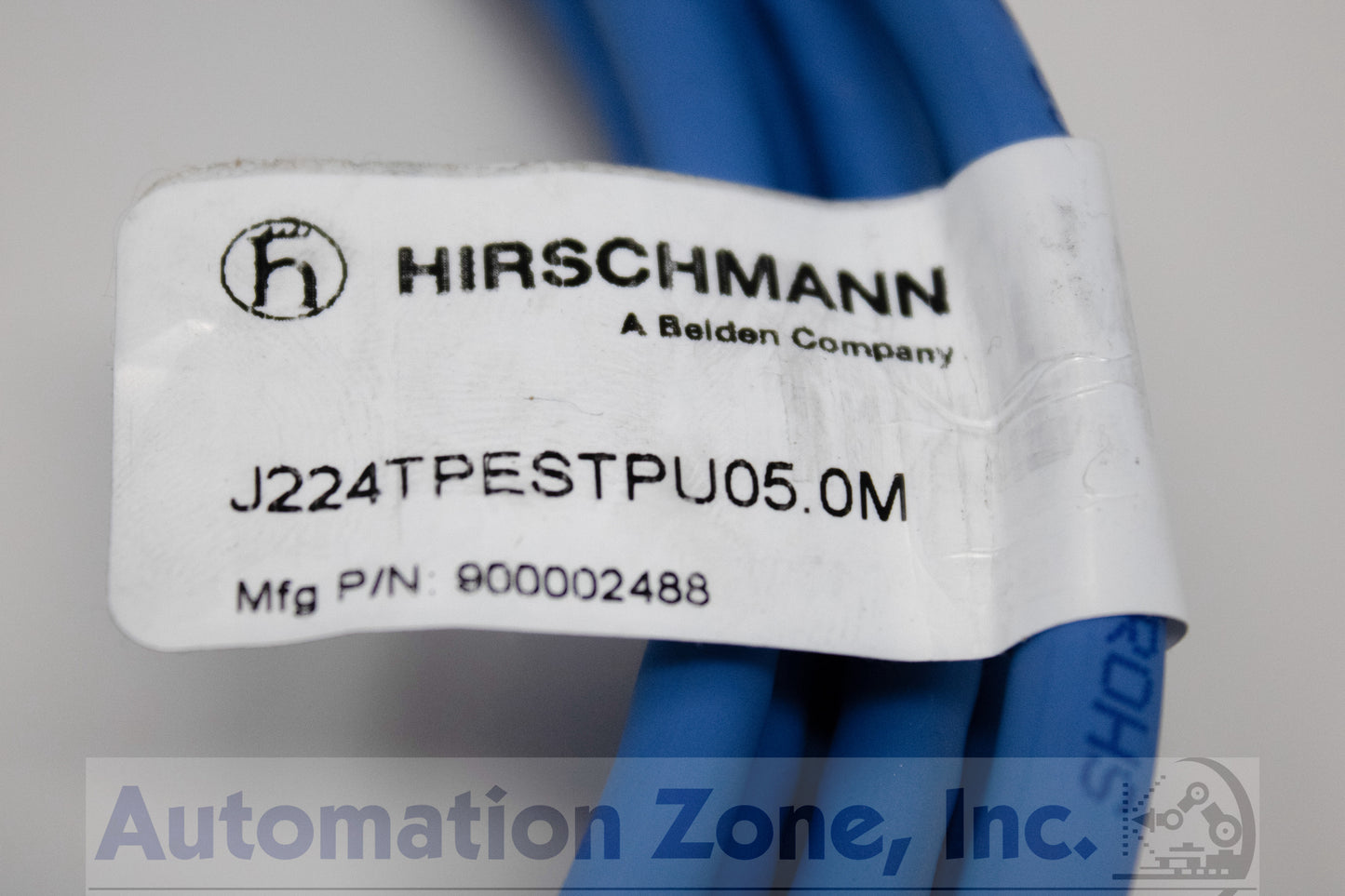 Hirschmann J424TPESTJU03.0M Industrial Ethernet Patch Cord – 3.0m, Shielded TPE, Teal