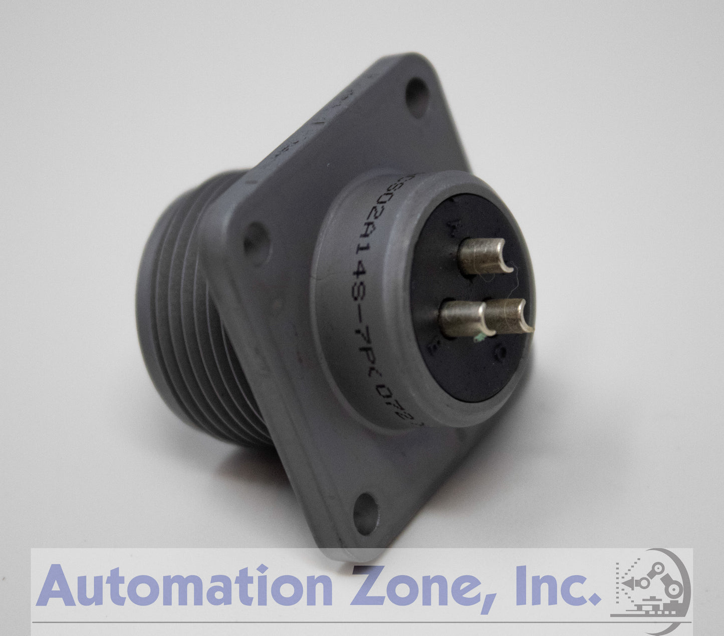 Amphenol ACS06AD14S-2P(072) Circular Connector – AC Series, Straight Plug, 4-Pin, Solder Contacts, Gray Zinc Nickel