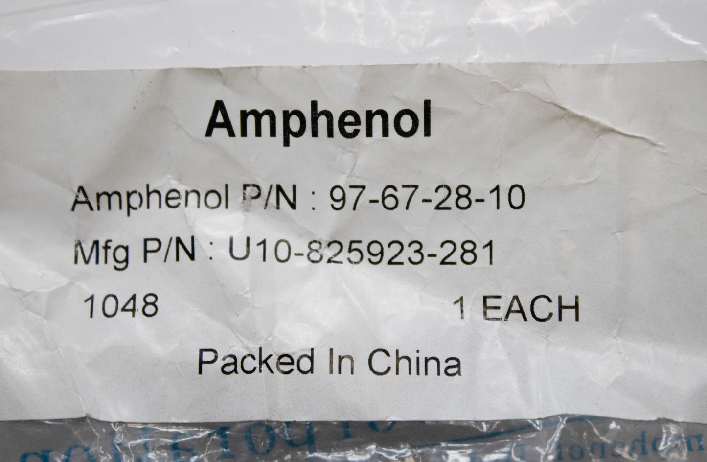 Amphenol 97-67-28-10 Cable Clamp – Water-Resistant, Size 24/28 Shell, Zinc Alloy, Olive Drab