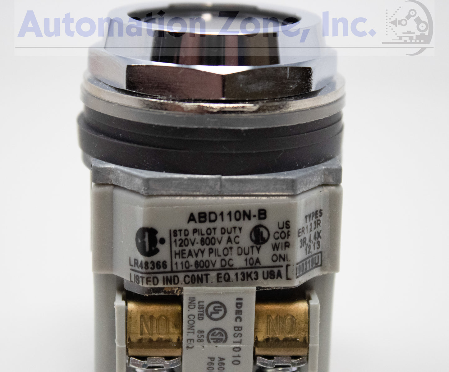 IDEC ABD110N-B TWND Pushbutton – 30mm, Non-Illuminated, Momentary, Flush, Black, 1NO