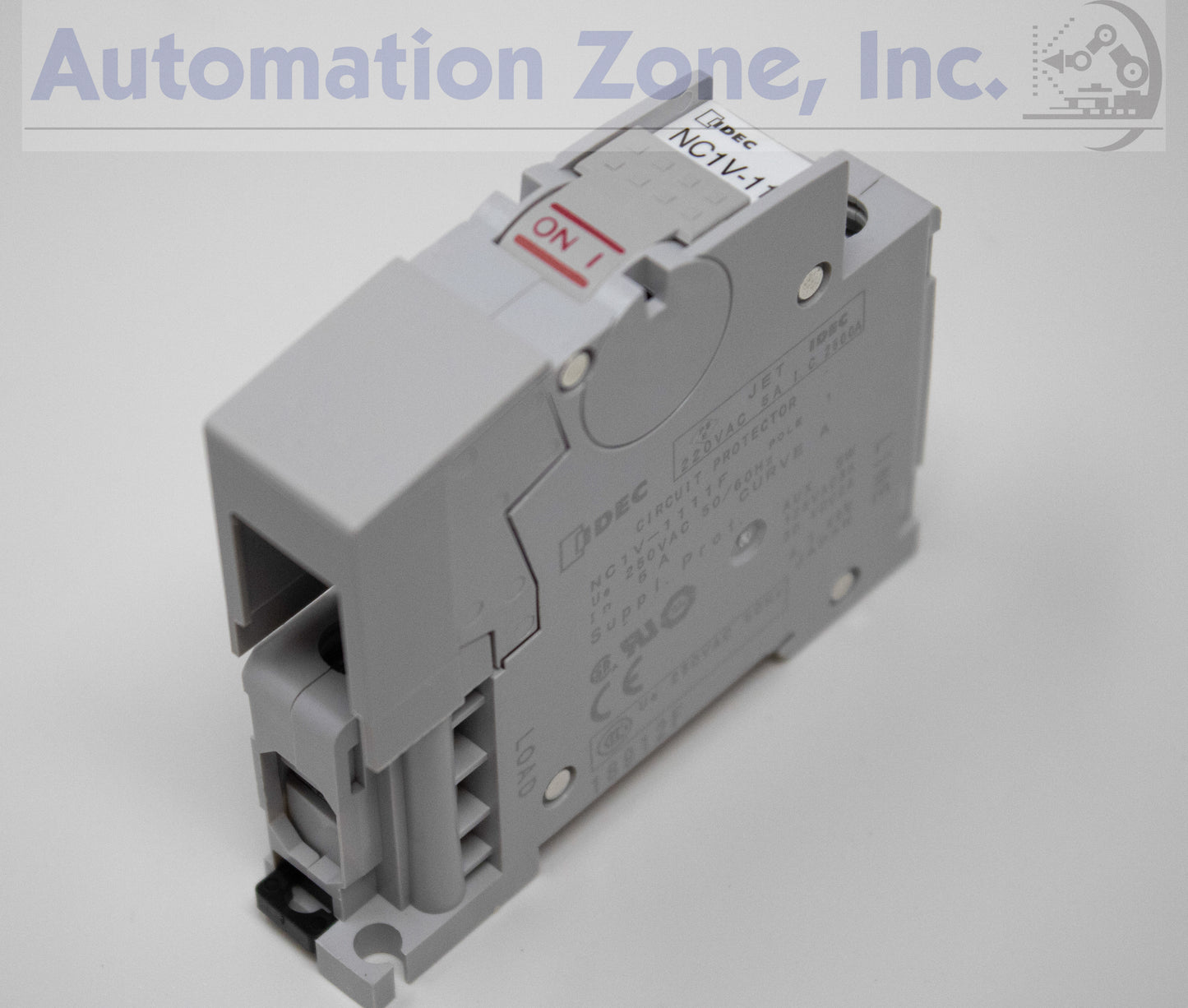 IDEC NC1V-1111F-5AA Circuit Protector – 1-Pole, 5A, 250V AC/65V DC, DIN Rail Mount, Medium Time Delay with Inertia Delay