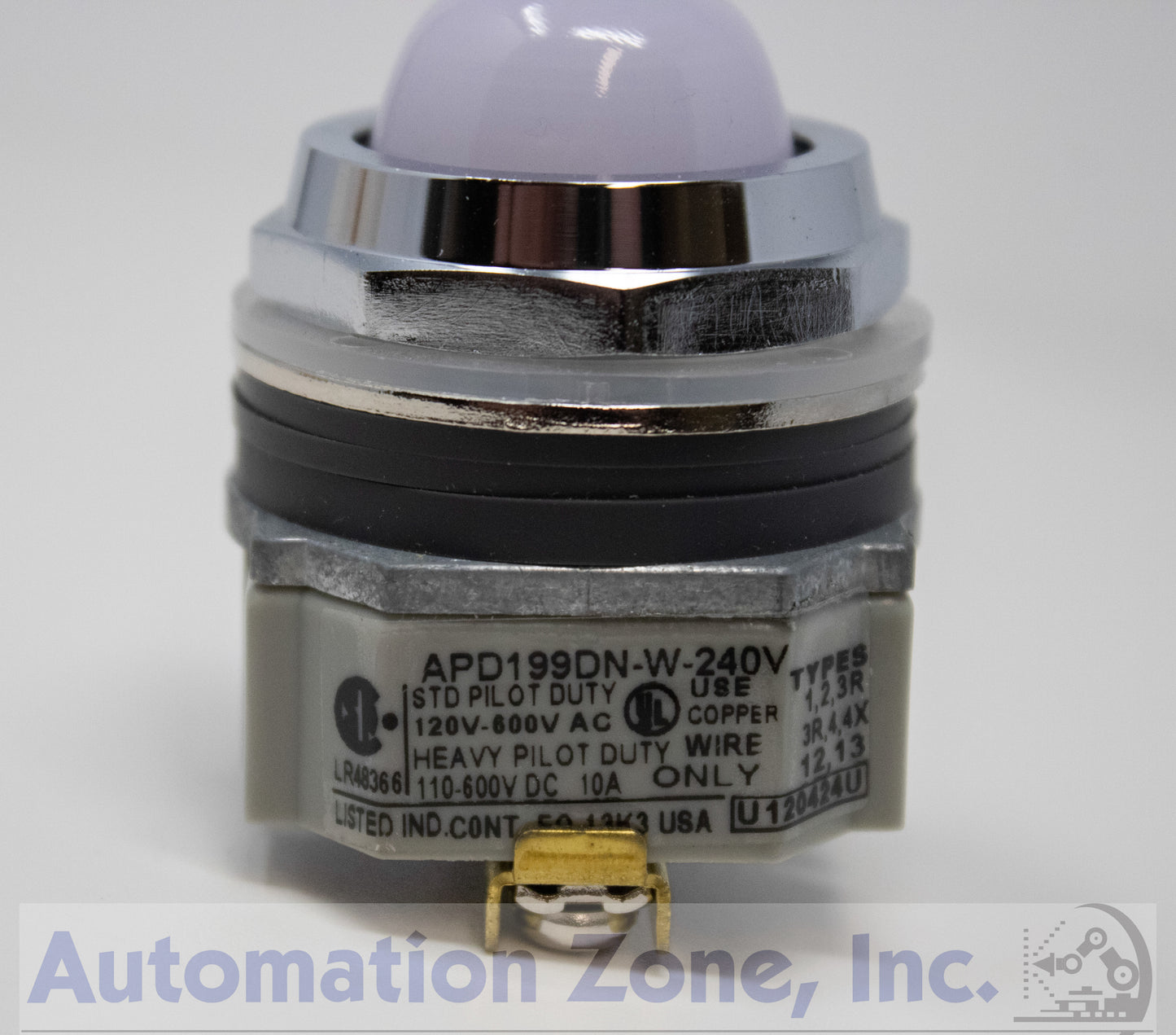IDEC APD199DN-W-240V TWND Pilot Light – 30mm, LED, White Dome, 240V AC Full Voltage