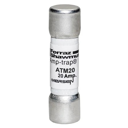 Mersen/Ferraz Shawmut ATM20 Amp-Trap 600V Midget Fast-Acting Fuse - Lot of 20
