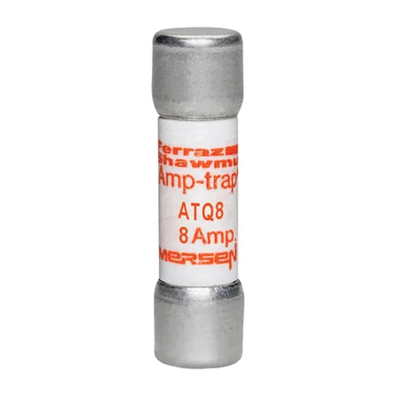 Mersen/Ferraz Shawmut ATQ 8 Amp-Trap 500V Midget Time-Delay Fuse - Lot of 10