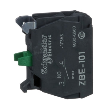 Schneider Electric Harmony ZBE-101 Contact Block – 1 NO, Silver Alloy, Screw Clamp Terminal