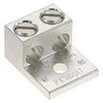 Panduit LAM2A1/0-14-6Y Dual Barrel Mechanical Lug – 14 to 1/0 AWG, 1/4" Stud, Tin-Plated Aluminum