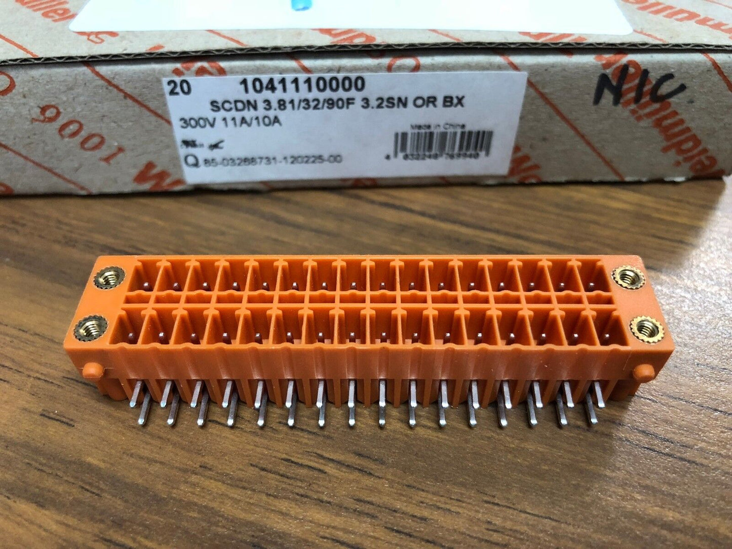 Weidmuller Terminal Block Header, 1041110000, Male Pins