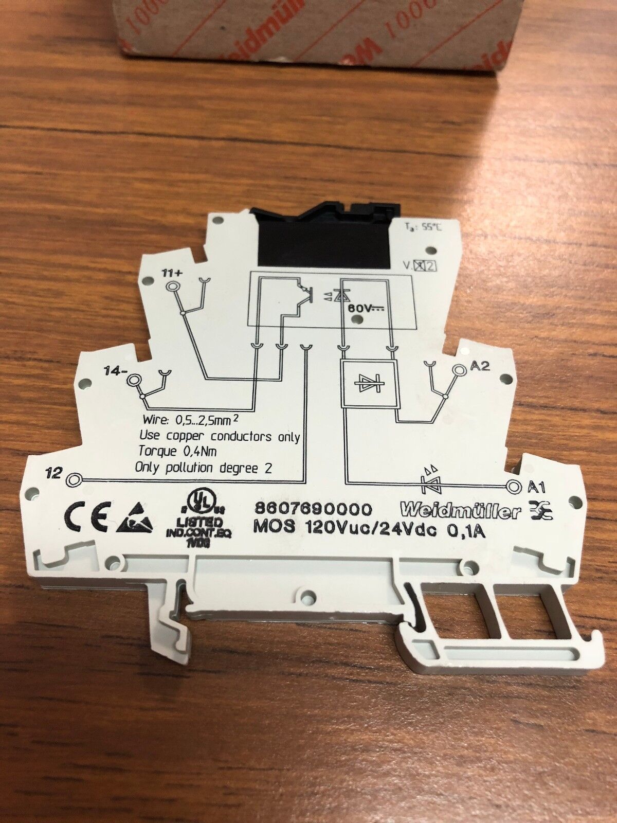 Weidmuller Solid State Relay, 8607690000, 120 VAC/DC, 3V-48V