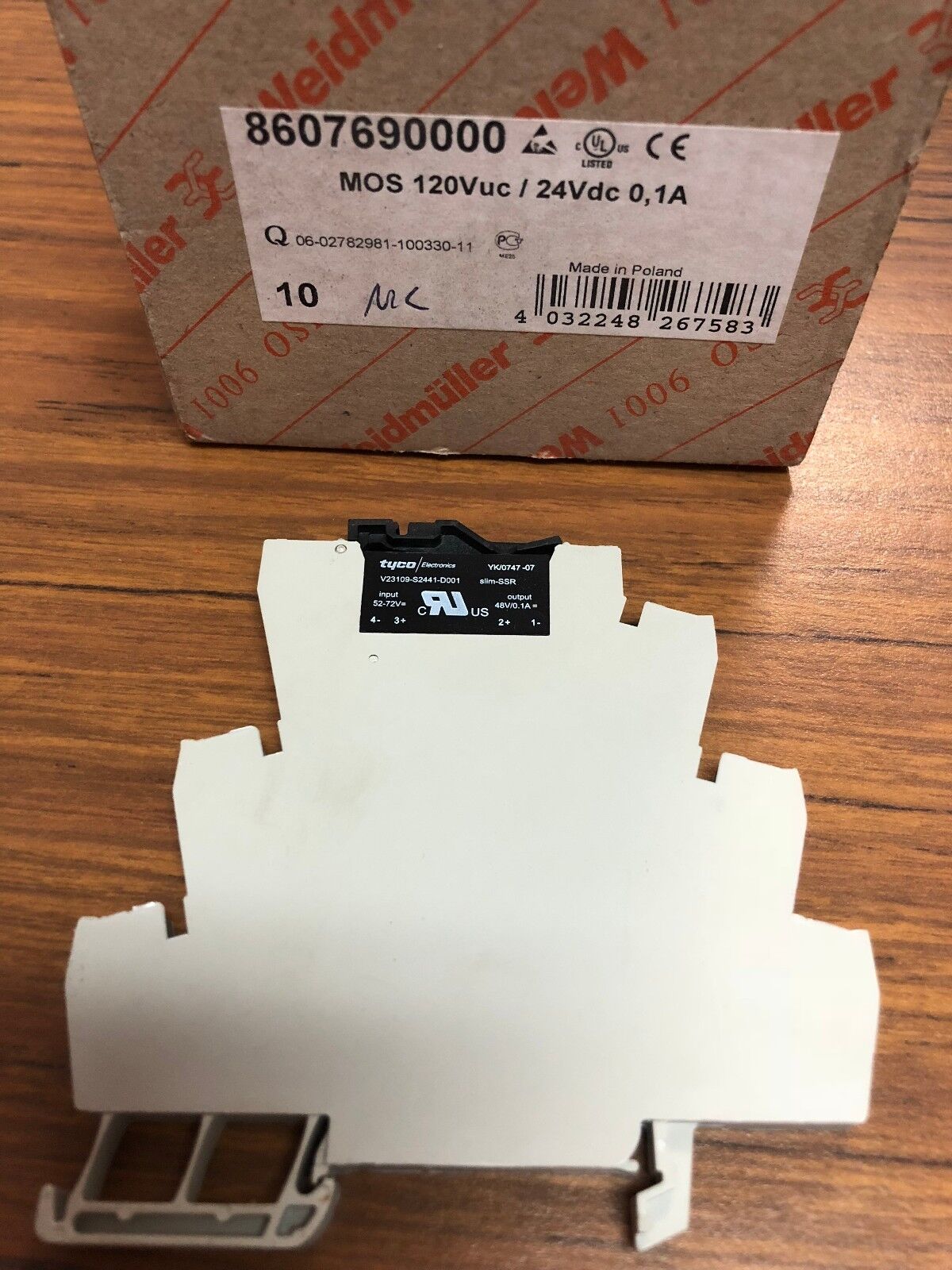 Weidmuller Solid State Relay, 8607690000, 120 VAC/DC, 3V-48V