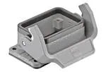 HARTING 09300060301 | Han 6B-HBM-SL Bulkhead Housing, Single Locking Lever, IP65 Die-Cast Aluminum