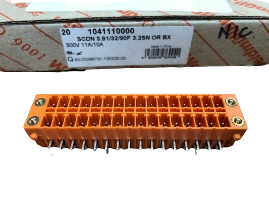 Weidmüller 1041110000 OMNIMATE Signal Male Header – 2-Pole, 3.81mm Pitch, 180° Vertical, Screw Flange