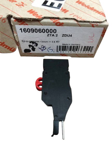 Weidmüller 1609060000 ZTA 2 ZDU4 Test Adapter – 9A, 250V, Black, for Z-Series Terminal Blocks