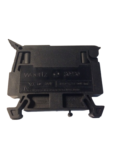 Woertz 30930 Miniature Fuse Terminal Block – 6.3A, 500V, for 5x20mm Fuses, DIN-35 Rail (Lot of 13)
