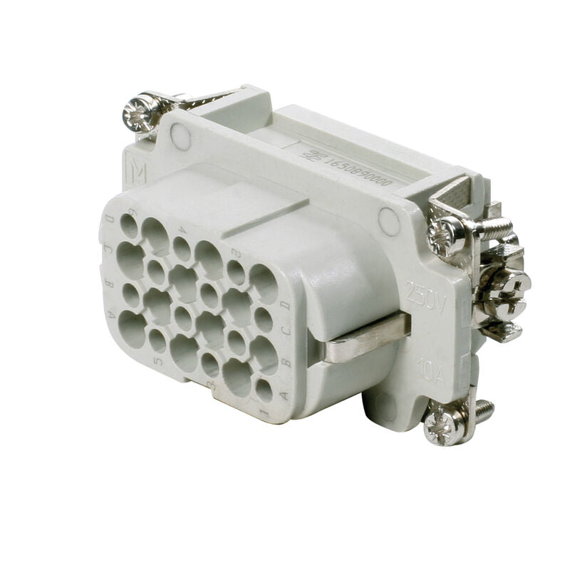 Weidmüller 1650890000 HDC HD 24 FC – High-Density Female Insert, 24-Pole + Ground, Crimp Termination, Size 4