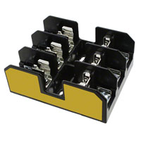 Bussmann BC6033P | 30A Class CC Fuse Block, 3-Pole, 600V AC/DC, Pressure Plate Terminal
