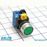 PUSHBUTTON, CONTROL RESET, GREEN, FLUSH HEAD, 1 N.O. ILLUMINATED HW4L-M1F10QD-G-24V