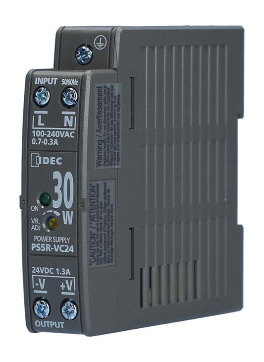 POWER SUPPLY, 30W 24VDC, 1A IDEC:PS5R-VC24