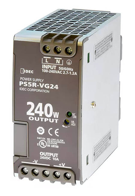 POWER SUPPLY, 240W 24VDC, 10A IDEC:PS5R-VG24
