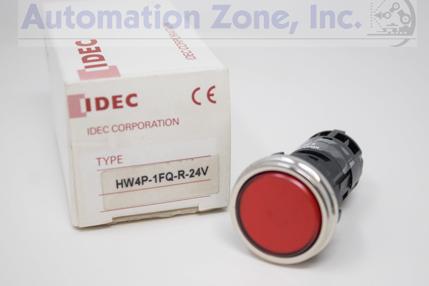 IDEC HW4P-1FQ-R-24V Red push button 22mm