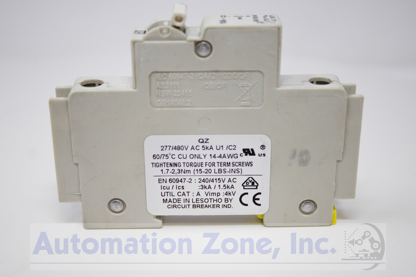 CBI Electric QZ-1(13)-2-10A | 10A Single Pole Hydraulic-Magnetic Circuit Breaker, 13mm DIN Mount