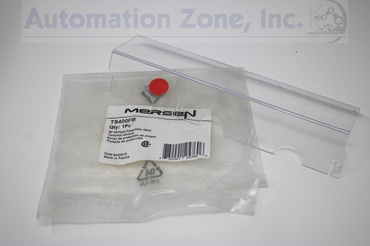 Mersen TS400FB Terminal Shroud Kit | For Fuse block 400A Disconnect Switches, 3-Pole, IP20 Safety Cover