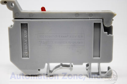 Elmex KUFH4AD240V | Double Level Fuse Terminal Block, 240V LED Indicator, Screw Connection Lot of 50