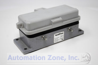 Walther Electric Procon PB216 | Han 16B Compatible Bulkhead Housing with Protective Cover, Double Lever