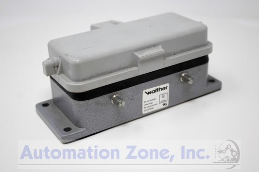 Walther Electric Procon PB216 | Han 16B Compatible Bulkhead Housing with Protective Cover, Double Lever