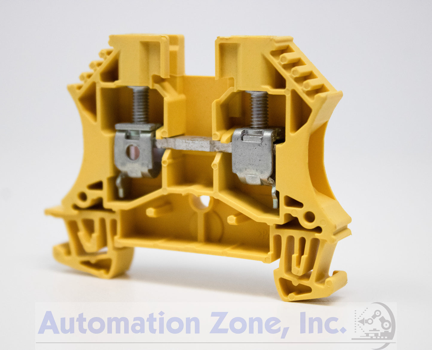 Allen-Bradley 1492-J6-Y | 50A IEC Feed-Through Terminal Block, Yellow, 600V, Lot of 2