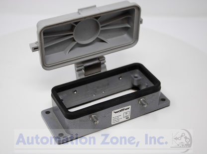 Walther Electric Procon PB216 | Han 16B Compatible Bulkhead Housing with Protective Cover, Double Lever