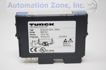 Turck BL20-2AI-I(0/4...20MA) | 2-Channel Analog Input Module, Current, 16-Bit Resolution
