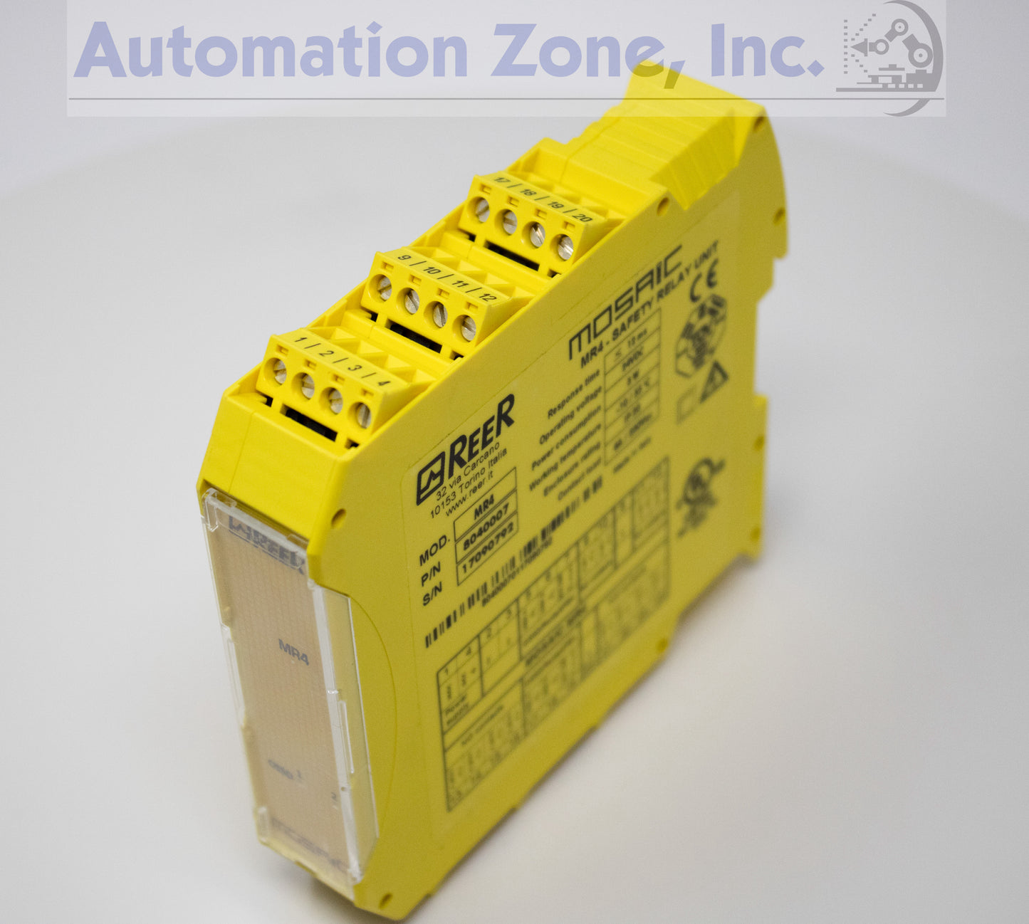 REER Mosaic MR4 Safety Relay Expansion Module (8040007) – 24VDC, 4NO/2NC