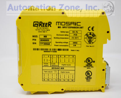 REER Mosaic MI8 Safety Expansion Module (8040002) – 24VDC, 8 Digital Safety Inputs