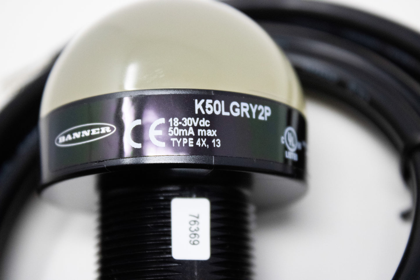 Banner K50LGRY2P EZ-LIGHT® LED Indicator – 3-Color (Green/Red/Yellow), 18-30V DC, PNP