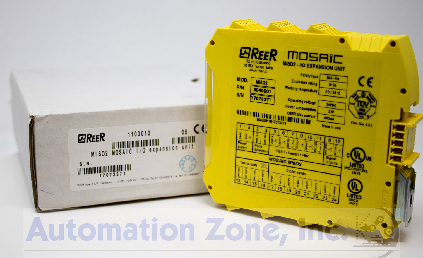 REER Mosaic M1 Master Safety Controller (8040001) – 24VDC, 8 Inputs, 2 OSSD Pairs