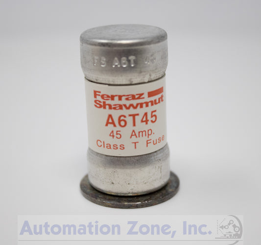 Mersen A6T45 Amp-Trap® Class T Fuse – 45A, 600VAC/300VDC, Fast-Acting Lot of 2