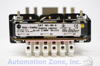 Allen-Bradley 1321-3R2-B 3-Phase Line Reactor – 2 Amps, 20.0 mH, 600V AC, Open Style (IP00)