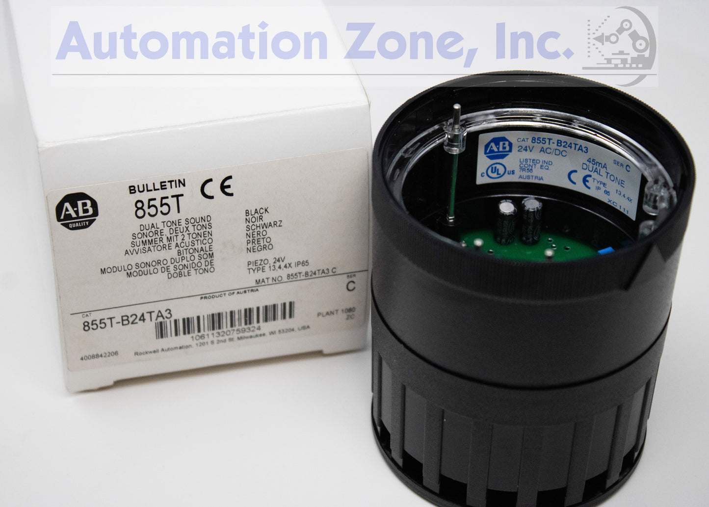 Allen-Bradley 855T-B24TA3 Control Tower Sound Module – 70mm, 24V AC/DC, Dual-Tone Piezo