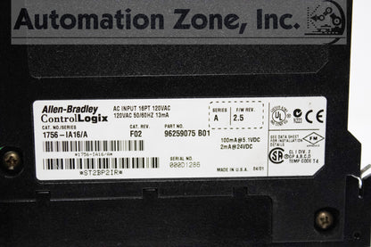 Allen-Bradley 1756-IA16 Series A ControlLogix Digital AC Input Module – 120V AC, 16-Point