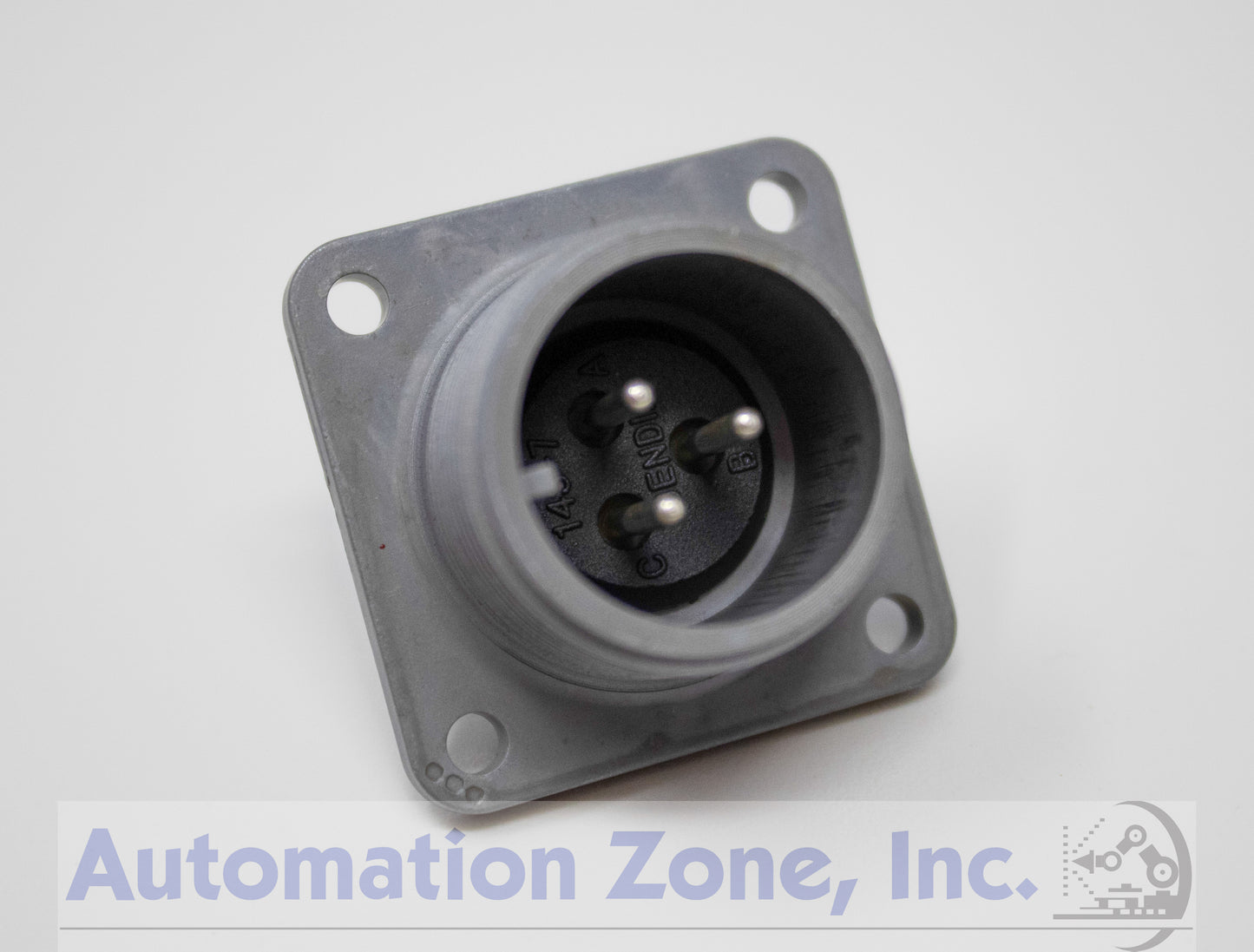 Amphenol ACS06AD14S-2P(072) Circular Connector – AC Series, Straight Plug, 4-Pin, Solder Contacts, Gray Zinc Nickel