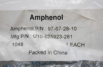 Amphenol 97-67-28-10 Cable Clamp – Water-Resistant, Size 24/28 Shell, Zinc Alloy, Olive Drab